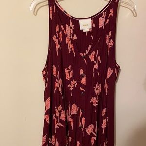Anthropologie top floral print